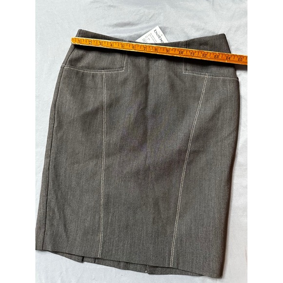 Bebe Pencil Skirt Brown Contour Front pocket Y2K Size 2 NWT - Picture 11 of 12